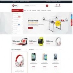 红色手机电子产品购物bootstrap商城模板- 17交流网